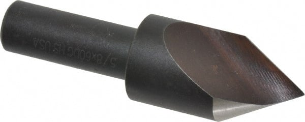 Cleveland - 5/8" Head Diam, 3/8" Shank Diam, 1 Flute 60° High Speed Steel Countersink - Exact Tool & Supply