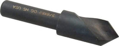 Cleveland - 3/8" Head Diam, 1/4" Shank Diam, 1 Flute 82° High Speed Steel Countersink - Oxide Finish, 1-21/32" OAL, Single End, Straight Shank, Right Hand Cut - Exact Tool & Supply
