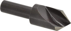 Cleveland - 5/8" Head Diam, 3/8" Shank Diam, 1 Flute 82° High Speed Steel Countersink - Oxide Finish, 2-3/32" OAL, Single End, Straight Shank, Right Hand Cut - Exact Tool & Supply