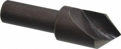 Cleveland - 3/4" Head Diam, 1/2" Shank Diam, 1 Flute 82° High Speed Steel Countersink - Oxide Finish, 2-5/8" OAL, Single End, Straight Shank, Right Hand Cut - Exact Tool & Supply
