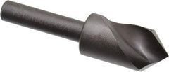 Cleveland - 1/2" Head Diam, 1/4" Shank Diam, 1 Flute 90° High Speed Steel Countersink - Oxide Finish, 1-27/32" OAL, Single End, Straight Shank, Right Hand Cut - Exact Tool & Supply