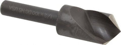 Cleveland - 1/2" Head Diam, 1/4" Shank Diam, 1 Flute 100° High Speed Steel Countersink - Exact Tool & Supply