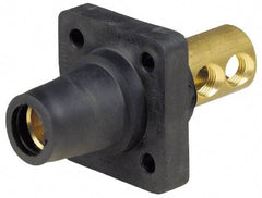 Leviton - 3R NEMA Rated, 600 Volt, 400 Amp, 1/0 to 4/0 AWG, Female, Double Set Screw, Panel Receptacle - 4-1/2 Inch Long, Red - Exact Tool & Supply
