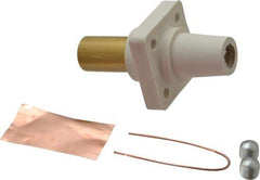 Leviton - 3R NEMA Rated, 600 Volt, 400 Amp, 1/0 to 4/0 AWG, Female, Double Set Screw, Panel Receptacle - 4-1/2 Inch Long, White - Exact Tool & Supply
