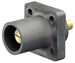Leviton - 3R NEMA Rated, 600 Volt, 400 Amp, 2 to 4/0 AWG, Male, Threaded Stud, Panel Receptacle - 2.72 Inch Long, Red - Exact Tool & Supply