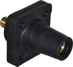 Leviton - 3R NEMA Rated, 600 Volt, 400 Amp, 2 to 4/0 AWG, Female, Threaded Stud, Panel Receptacle - 3.56 Inch Long, Black - Exact Tool & Supply