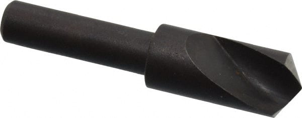 Cleveland - 3/8" Head Diam, 1/4" Shank Diam, 1 Flute 120° High Speed Steel Countersink - Exact Tool & Supply