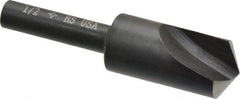 Cleveland - 1/2" Head Diam, 1/4" Shank Diam, 1 Flute 120° High Speed Steel Countersink - Exact Tool & Supply