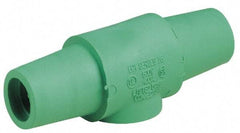 Leviton - 3R NEMA Rated, 600 Volt, 400 Amp, Female-Female, Cam Type, Single Pole Plug and Connector - 4-1/2 Inch Long, White - Exact Tool & Supply