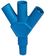 Leviton - 3R NEMA Rated, 600 Volt, 400 Amp, Female-Male-Male-Male, Cam Type, 3-Fer Single Pole Plug and Connector - Green - Exact Tool & Supply