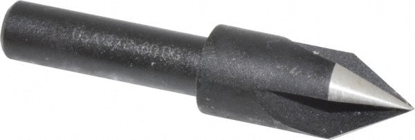 Cleveland - 3/8" Head Diam, 1/4" Shank Diam, 3 Flute 60° High Speed Steel Countersink - Exact Tool & Supply