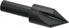 Cleveland - 5/8" Head Diam, 3/8" Shank Diam, 3 Flute 60° High Speed Steel Countersink - Oxide Finish, 2-3/32" OAL, Single End, Straight Shank, Right Hand Cut - Exact Tool & Supply
