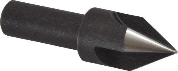 Cleveland - 3/4" Head Diam, 1/2" Shank Diam, 3 Flute 60° High Speed Steel Countersink - Oxide Finish, 2-5/8" OAL, Single End, Straight Shank, Right Hand Cut - Exact Tool & Supply