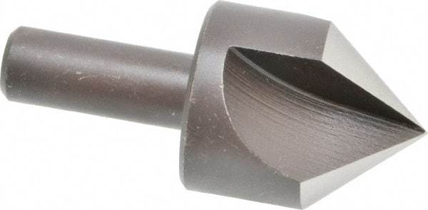 Cleveland - 1-1/4" Head Diam, 1/2" Shank Diam, 3 Flute 82° High Speed Steel Countersink - Oxide Finish, 2-3/4" OAL, Single End, Straight Shank, Right Hand Cut - Exact Tool & Supply