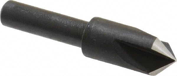 Cleveland - 3/8" Head Diam, 1/4" Shank Diam, 3 Flute 90° High Speed Steel Countersink - Exact Tool & Supply