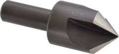 Cleveland - 1" Head Diam, 1/2" Shank Diam, 3 Flute 90° High Speed Steel Countersink - Oxide Finish, 2-3/4" OAL, Single End, Straight Shank, Right Hand Cut - Exact Tool & Supply