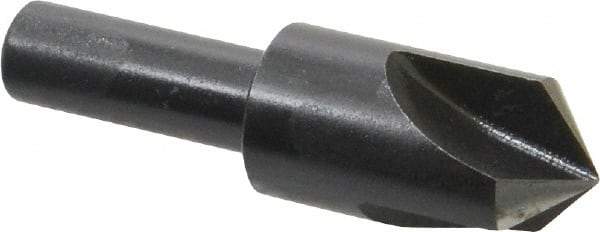 Cleveland - 5/8" Head Diam, 3/8" Shank Diam, 3 Flute 100° High Speed Steel Countersink - Oxide Finish, 2-1/4" OAL, Single End, Straight Shank, Right Hand Cut - Exact Tool & Supply