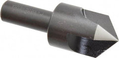 Cleveland - 1" Head Diam, 1/2" Shank Diam, 3 Flute 100° High Speed Steel Countersink - Oxide Finish, 2-3/4" OAL, Single End, Straight Shank, Right Hand Cut - Exact Tool & Supply