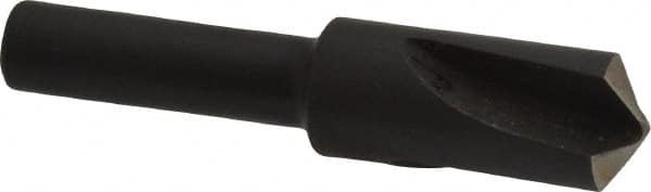 Cleveland - 3/8" Head Diam, 1/4" Shank Diam, 3 Flute 120° High Speed Steel Countersink - Exact Tool & Supply