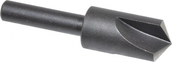 Cleveland - 1/2" Head Diam, 1/4" Shank Diam, 3 Flute 120° High Speed Steel Countersink - Exact Tool & Supply