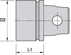 Kennametal - KM40 1.57 Inch Diameter Spindle Plug - 1.06 Inch Projection - Exact Tool & Supply
