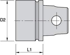 Kennametal - KM40 1.57 Inch Diameter Spindle Plug - 1.06 Inch Projection - Exact Tool & Supply