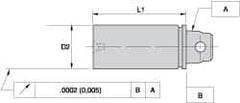 Kennametal - 1.26 Inch Nose Diameter, KM32 Tool Holder Gage Bar - 3.547 Inch Long, 2.76 Inch Projection, 2.49 Inch Test Length - Exact Tool & Supply