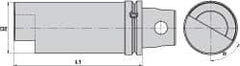 Kennametal - 1.969 Inch Nose Diameter, KM63XMZ Tool Holder Gage Bar - 9.445 Inch Long, 7.87 Inch Projection, 7 Inch Test Length - Exact Tool & Supply