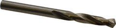 Cleveland - #11 135° Spiral Flute Cobalt Screw Machine Drill Bit - Oxide/Gold Finish, Right Hand Cut, 1-3/16" Flute Length, 2-1/4" OAL, Split Point, Straight Shank - Exact Tool & Supply
