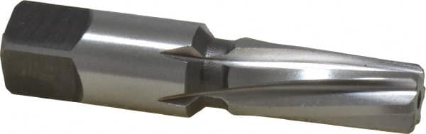 Cleveland - 1/4" Pipe, 0.472" Diam, 13/32" Small End Diam, Straight Shank, 1-1/16" Flute, Taper Pipe Reamer - Exact Tool & Supply