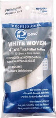 Premier Paint Roller - 1/4" Nap, 4" Wide Paint Mini Roller Covers - Smooth Texture, Woven - Exact Tool & Supply