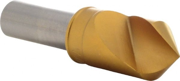 M.A. Ford - 3/4" Head Diam, 1/2" Shank Diam, 1 Flute 90° High Speed Steel Countersink - Exact Tool & Supply