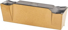 Iscar - DGN5003 C IC830 Grade, 0.197" Cutting Width, Carbide Cutoff Insert - 0° Neutral Lead Angle, 0.012" Cnr Rad, TiAlN Coated, Double End - Exact Tool & Supply
