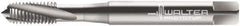 Walter-Prototyp - #8-36 UNF 3 Flute 2B Modified Bottoming Spiral Flute Tap - Cobalt, Bright Finish, 63mm OAL, Right Hand Flute, Right Hand Thread, Series 23410 - Exact Tool & Supply