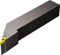 Sandvik Coromant - SVJBR/L, Left Hand Cut, -3° Lead Angle, 12mm Shank Height x 12mm Shank Width, Neutral Rake Indexable Turning Toolholder - 80mm OAL, VBMT 11 02 04, VBMT 2(1.5)1 Insert Compatibility, Series CoroTurn 107 - Exact Tool & Supply