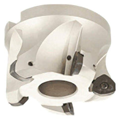 Iscar - 5 Inserts, 2.18" Cutter Diam, 0.08" Max Depth of Cut, Indexable High-Feed Face Mill - 1-1/4" Arbor Hole Diam, 0.5669" Keyway Width, 1-3/4" High, FF WO.. Inserts, Series FeedMill - Exact Tool & Supply