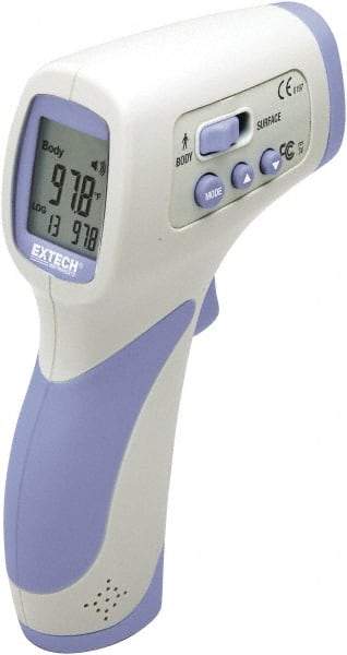 Extech - 32 to 43°C (90 to 109°F) Infrared Thermometer - 8:1 Distance to Spot Ratio - Exact Tool & Supply