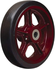 Hamilton - 12 Inch Diameter x 2-1/2 Inch Wide, Rubber on Cast Iron Caster Wheel - 900 Lb. Capacity, 2-3/4 Inch Hub Length, 1-9/16 Inch Axle Diameter, Plain Bore Bearing - Exact Tool & Supply