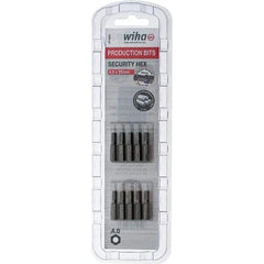 Wiha - 4mm Hex Screwdriver Bit - 1/4" Drive, 1" OAL - Exact Tool & Supply