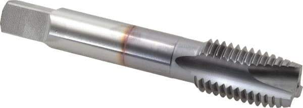 OSG - 3/4-10 UNC, 3 Flute, TiCN Finish, High Speed Steel Spiral Point Tap - Plug Chamfer, Right Hand Thread, 4-1/4" OAL, 2" Thread Length, 0.59" Shank Diam - Exact Tool & Supply