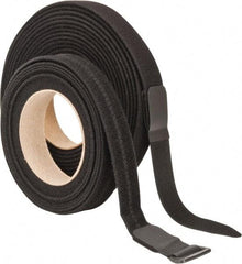 VELCRO Brand - 22 Piece 1" Wide x 5 Yd Long Self Fastening Tie/Strap Kit - Roll, Black - Exact Tool & Supply