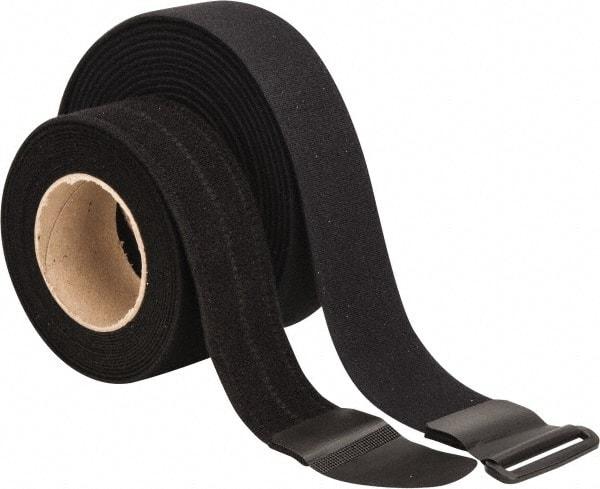 VELCRO Brand - 22 Piece 2" Wide x 5 Yd Long Self Fastening Tie/Strap Kit - Roll, Black - Exact Tool & Supply