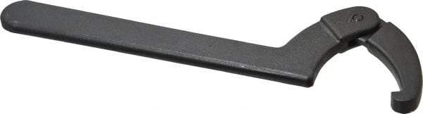 Proto - 4-1/2" to 6-1/4" Capacity, Black Oxide Finish, Adjustable Hook Spanner Wrench - 12-1/8" OAL, 1/4" Hook Pin Height - Exact Tool & Supply