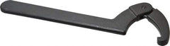 Proto - 4-1/2" to 6-1/4" Capacity, Black Oxide Finish, Adjustable Hook Spanner Wrench - 12-1/8" OAL, 1/4" Hook Pin Height - Exact Tool & Supply