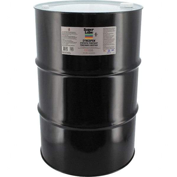 Synco Chemical - 55 Gal Drum Synthetic Penetrant - Translucent Brown, -10°F to 180°F, Food Grade - Exact Tool & Supply