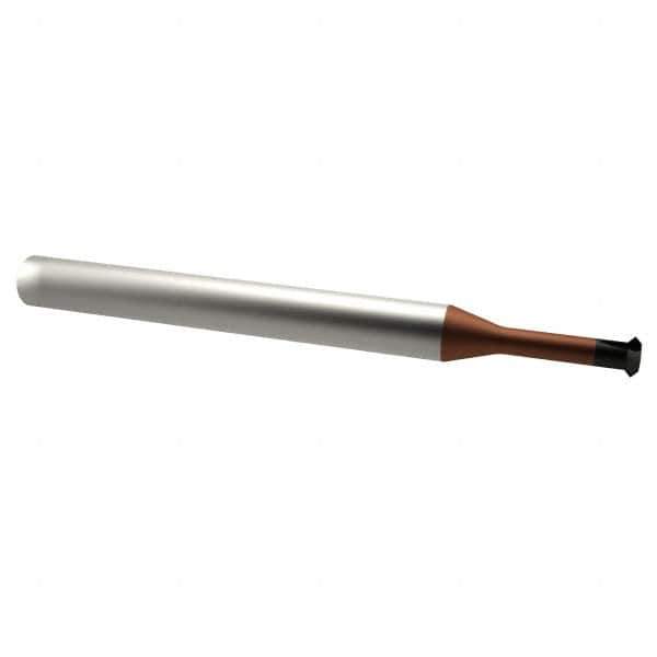 Emuge - Single Profile Thread Mill - 1/8" Shank Diam, 3 Flute, 1-3/32" Neck Length, TiCN Finish - Exact Tool & Supply