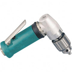 Dynabrade - 1/4" Keyed Chuck - Right Angle Handle, 20,000 RPM, 0.4 hp, 90 psi - Exact Tool & Supply