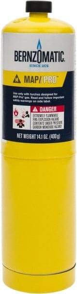 Bernzomatic - 14.1 Ounce MAP-Pro Cylinder - CGA600 Connection Inch Thread Outlet, For Use with Map Torches - Exact Tool & Supply