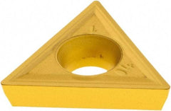 Iscar - TPMT321 Grade IC9150 Carbide Turning Insert - TiCN/Al2O3/TiN Finish, 60° Triangle, 3/8" Inscr Circle, 1/8" Thick, 1/64" Corner Radius - Exact Tool & Supply