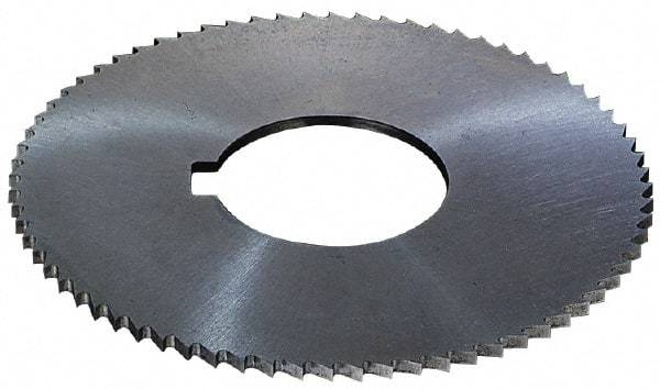 Controx - 2-1/2" Diam x 1/8" Blade Thickness x 5/8" Arbor Hole Diam, 72 Tooth Slitting and Slotting Saw - Arbor Connection, Right Hand, Uncoated, Cobalt, Concave Ground, Contains Keyway - Exact Tool & Supply